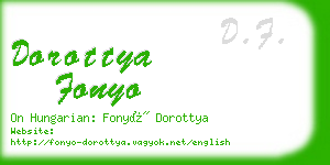 dorottya fonyo business card